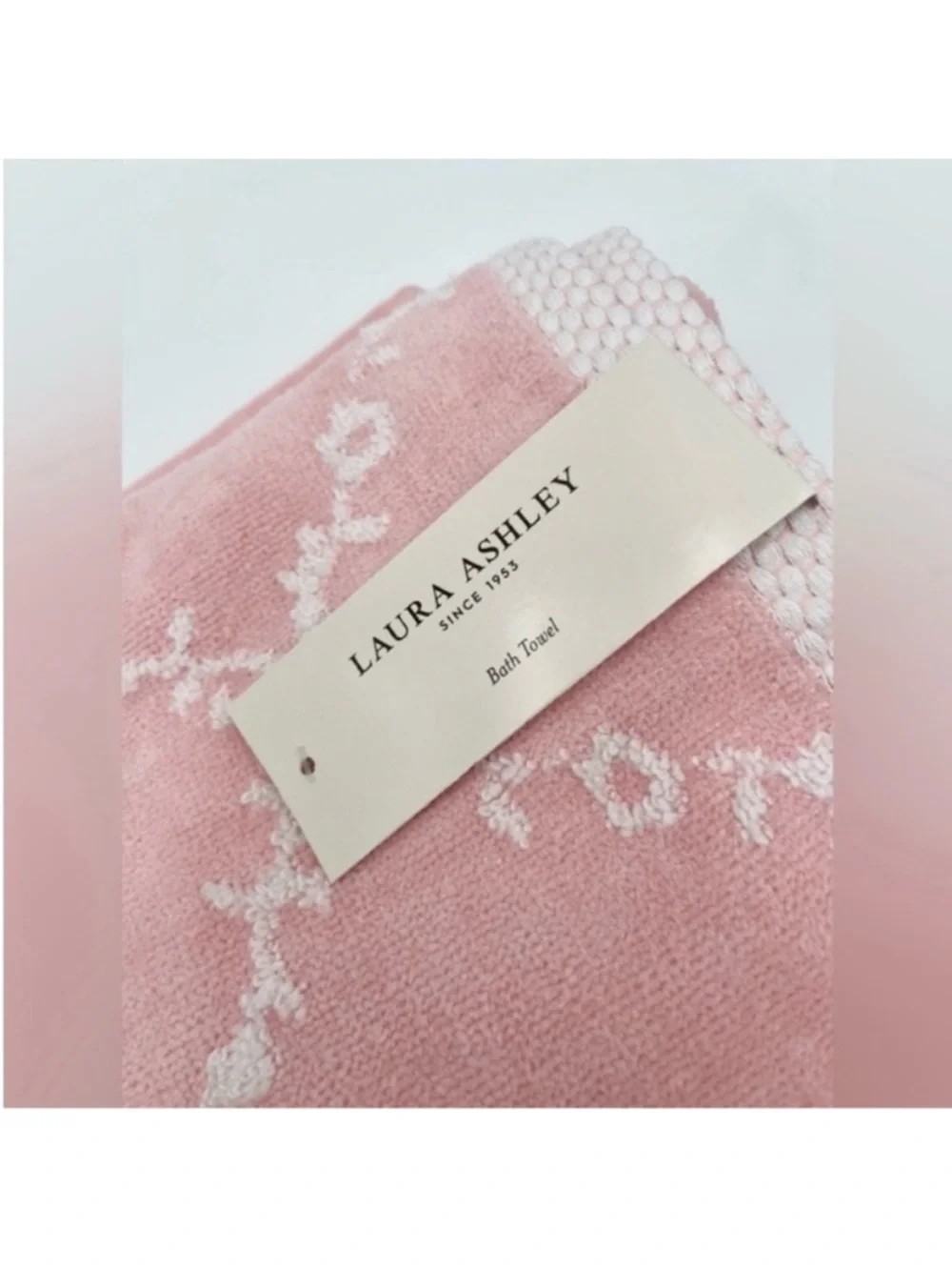 🆕- Laura Ashley Viral Coquette Bow Plush Bath, Hand & Fingertip Towel Set. NWT